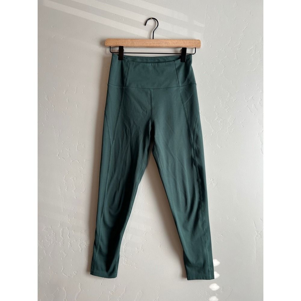 Girlfriend Collective Mid Rise Stretch Leggings Forest Green Size S